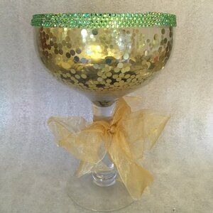 Large Glass Champagne Glass Centerpiece